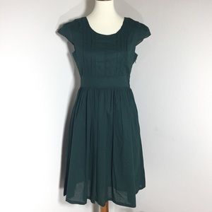 Fully Lined Pleated Fit and Flare Dress